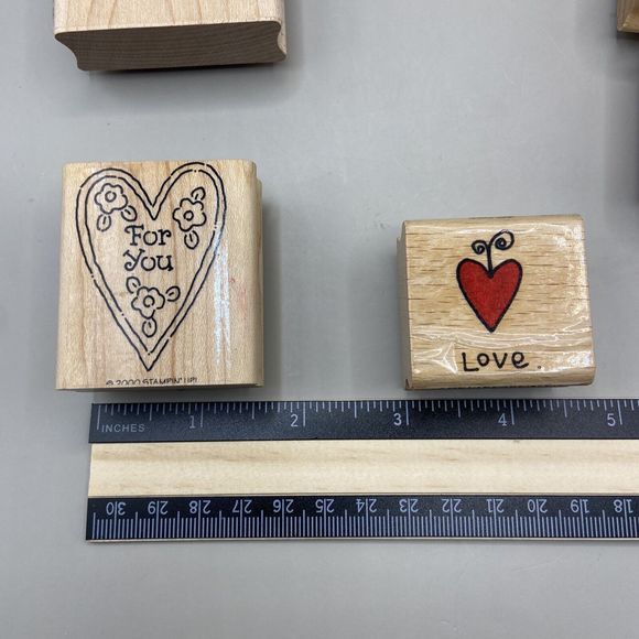 Rubber Stamp Lot of 6 ~ Heart/Love/Romance Theme Vintage Stampin' Up Scrapbook - Picture 10 of 10